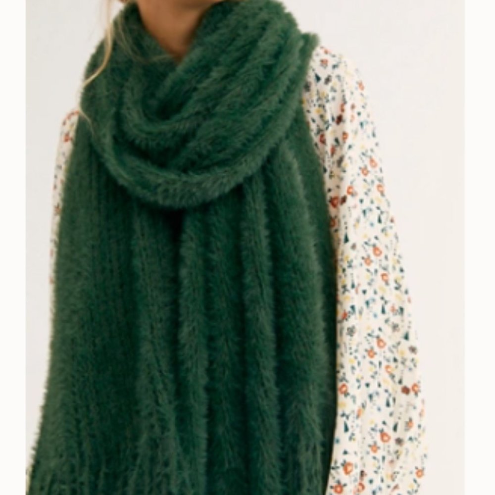 Free People Whisper Fringe Blanket Scarf -New